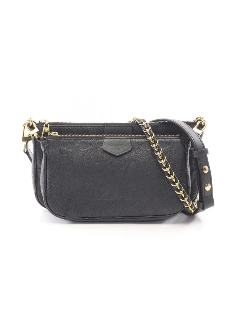 Louis Vuitton Shoulder Bag Multy Pochette Accessory Soir Noir Leather
